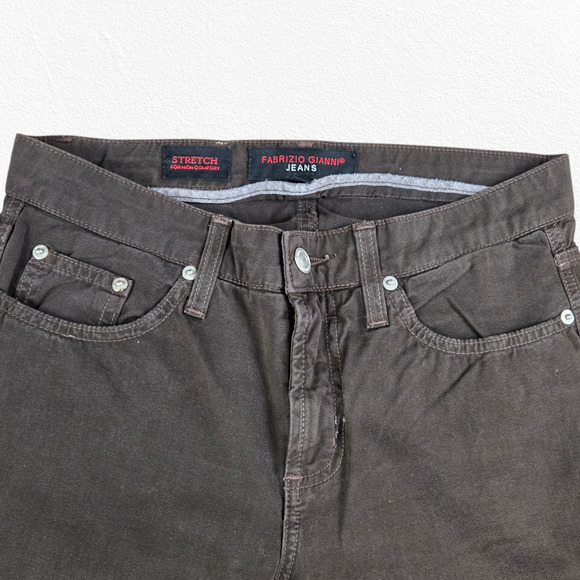 Y2K Fabrizio Gianni Brown Bootcut Stretch Jeans Size 4 Mid Rise Vintage 2000s - Picture 3 of 7
